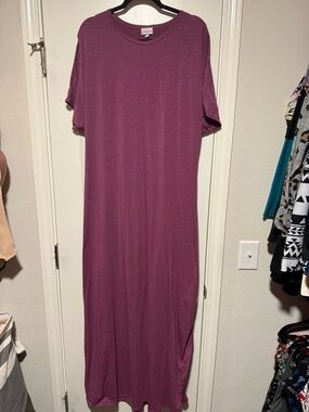 LuLaRoe Plum Maxi T-Shirt Dress